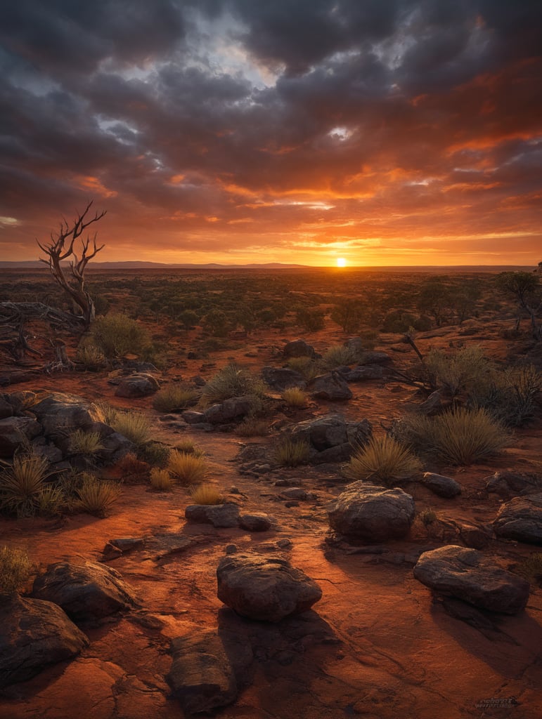 australian outback sunset