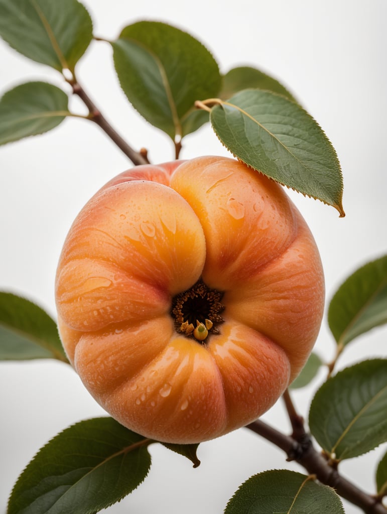 1 albicocca su fondo bianco