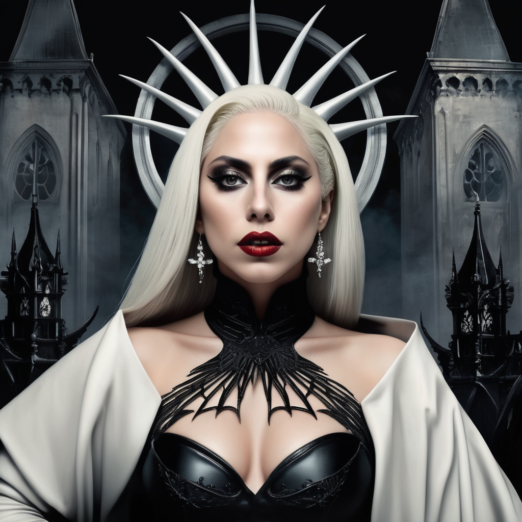 Lady gaga dark,vampire, goth album cover