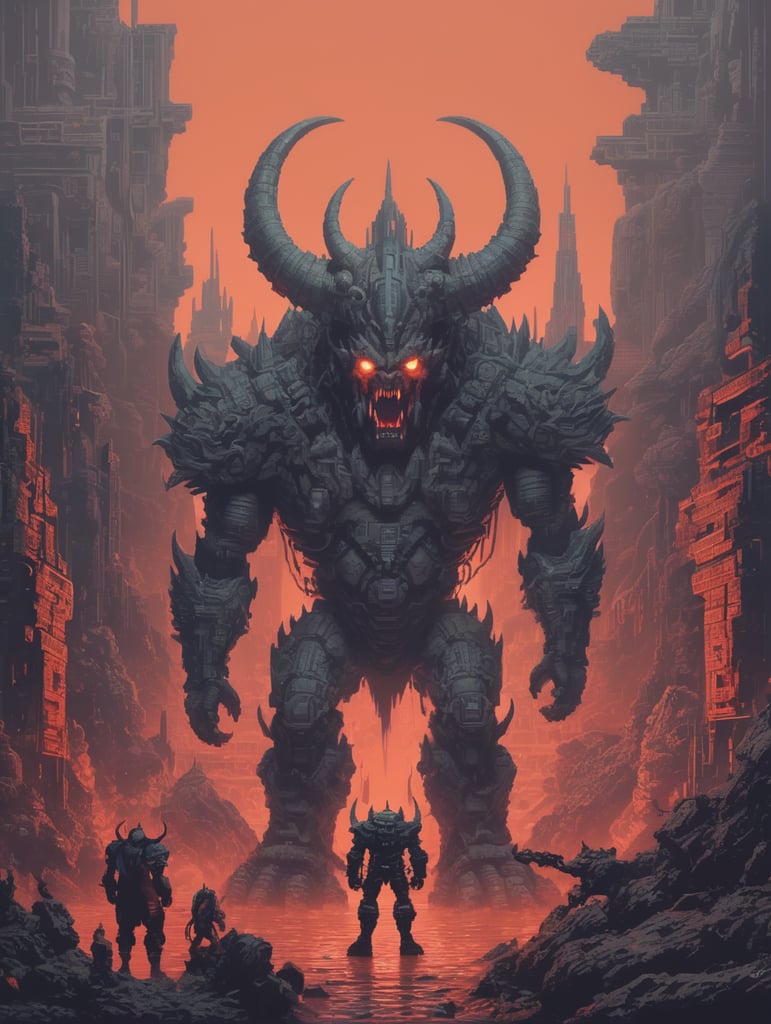 8 бит, киберкор, монстры, ад, потусторонний мир