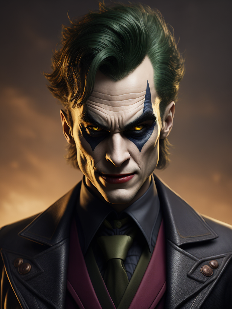 young batman dressed as joker