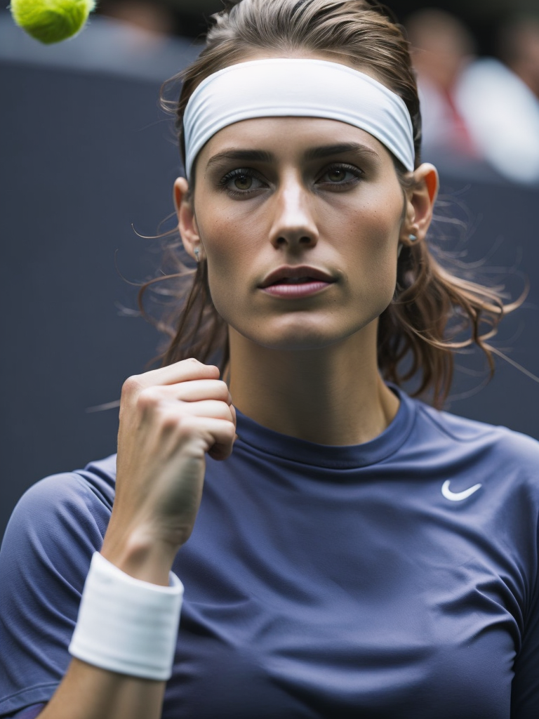 a women tennis player, wearing blue t-shirt, wimbledon