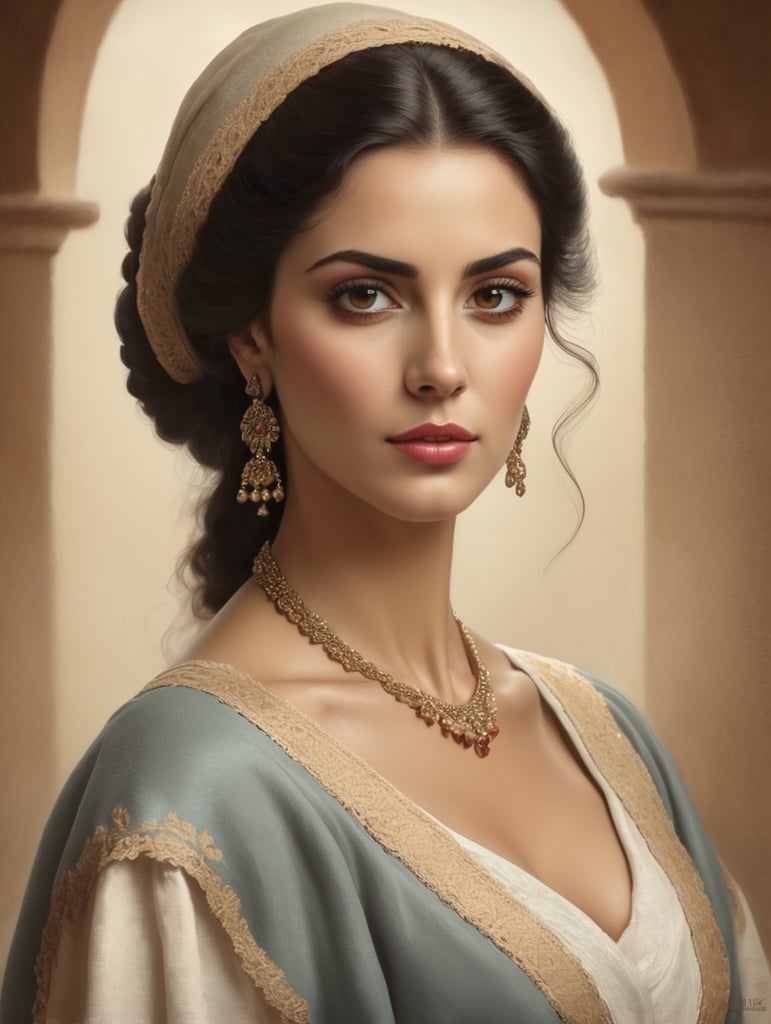 Spanish traditional beautiful lady image