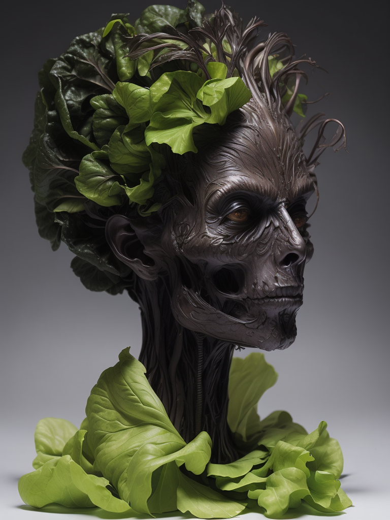 The anatomy of a head of lettuce, an ultrafine detailed painting by james jean, behance contest winner, vanitas, angular, altermodern
