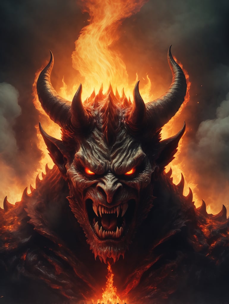 Very scary devil fire theme