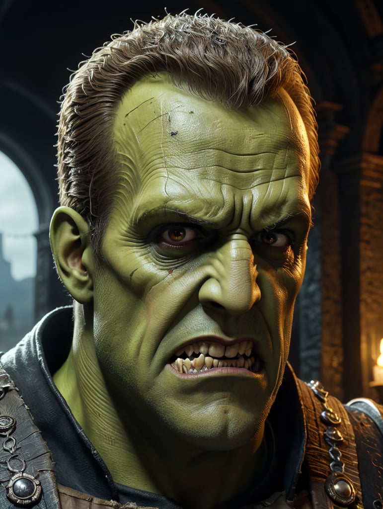 Harry kane dressed as frankenstein in cartoon format