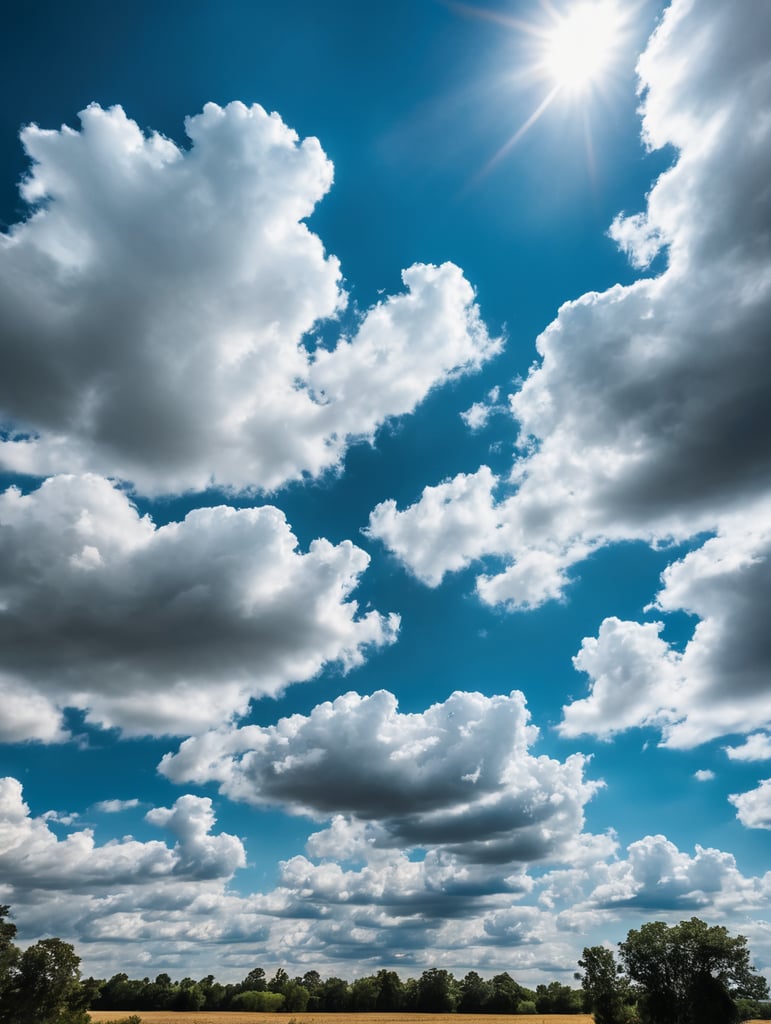 blue sky with clouds