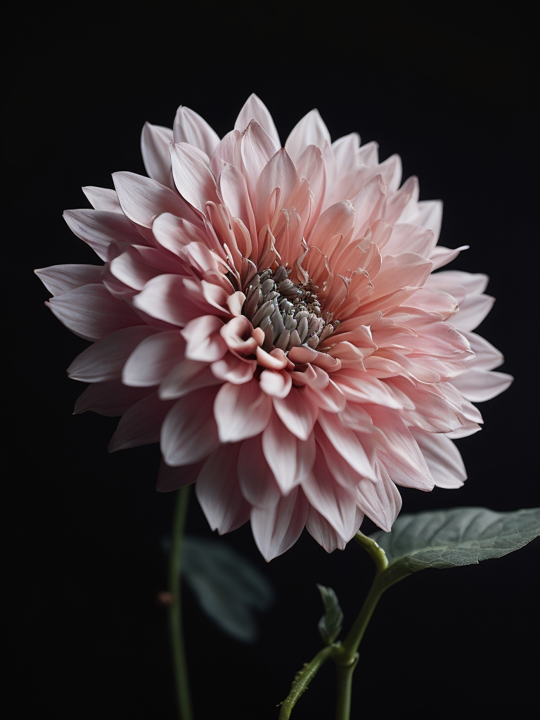 fractal flower, black background, deep colors, dark atmosphere, contrasting light, macro photography, close-up, high-quality details, deep focus, professional shot