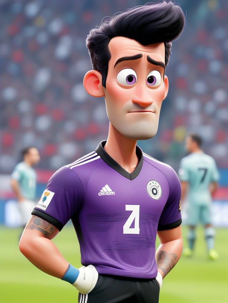 German soccer player purple black hair wear germany jersey