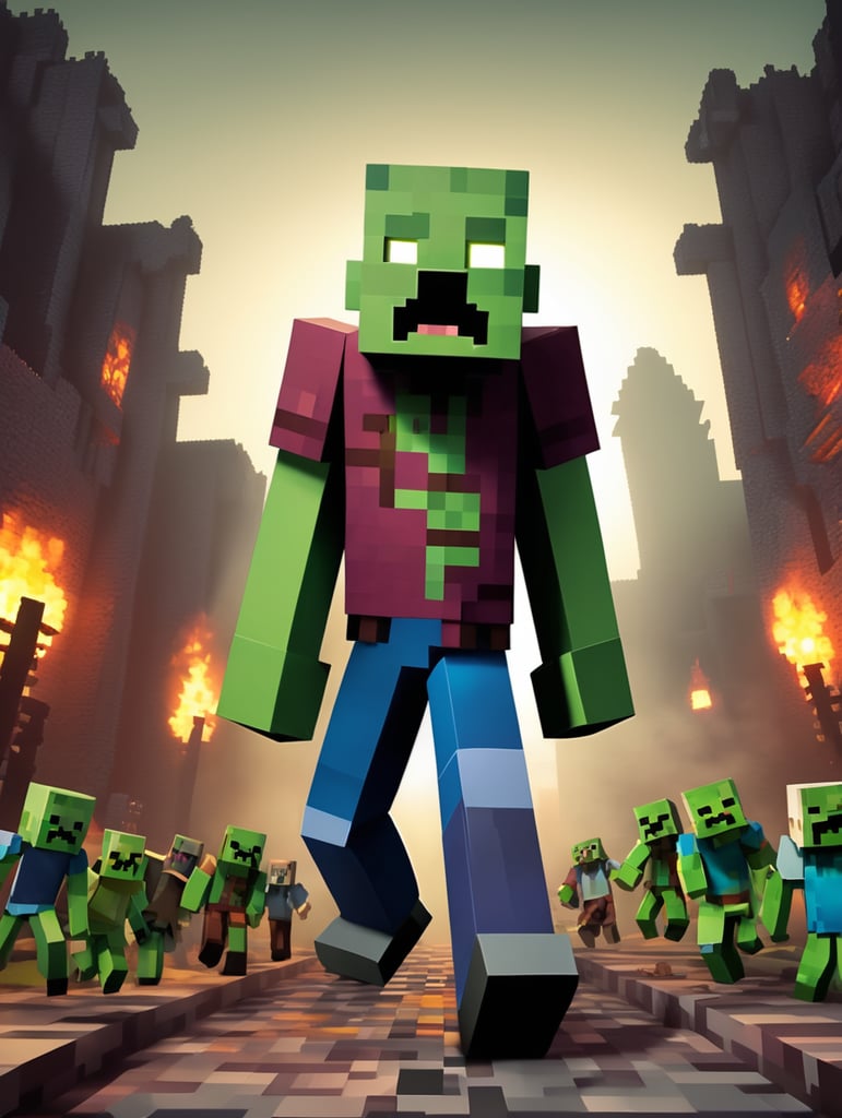 Minecraft Zombie. Make it more video gamey. MORE VIDEO GAMEY. MORE AMAZING. MORE AMAZING. MORE VIDEO GAMEY