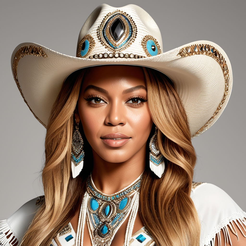 Beyonce wearing a cowboy hat