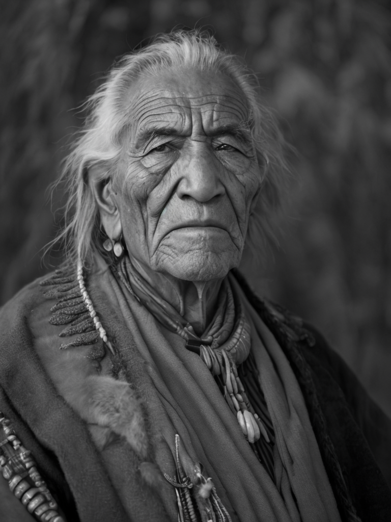 Canada's First Nations people, rare historical photo, black and white photography, a old man, redskin, native Americans