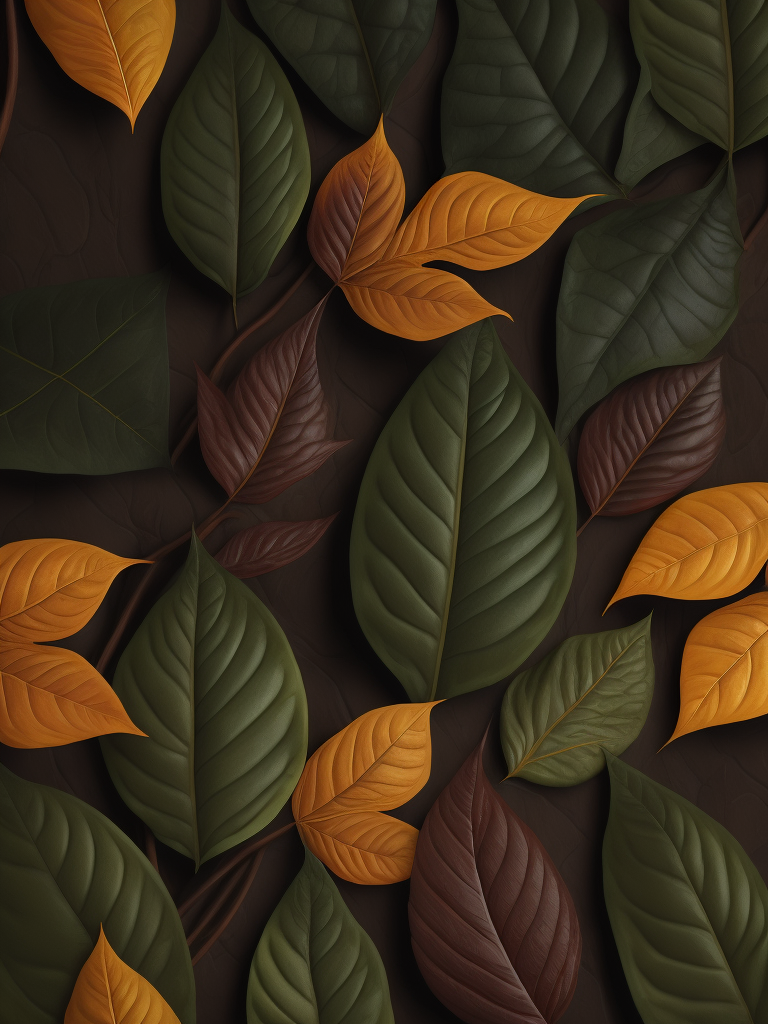 papartnik leaf knots, pattern, background, top view, organic texture, seamless texture, rich colors, contrast lighting, bright colors, detailed texture, realistic photo