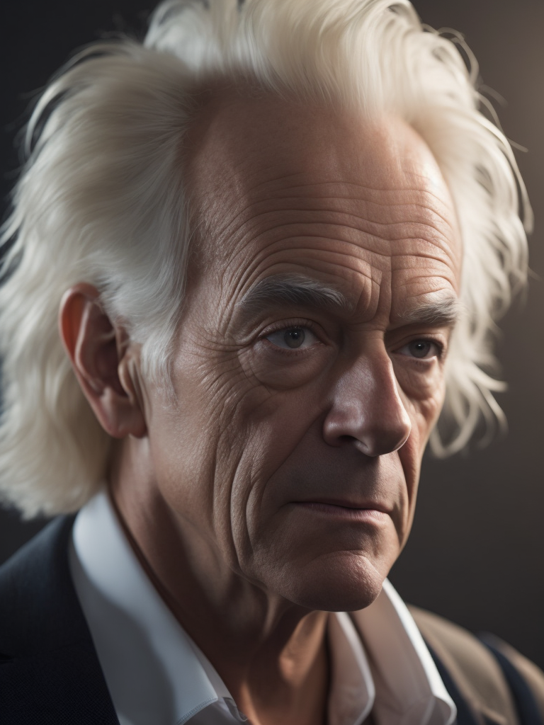 portrait of Doc Brown from back to the future