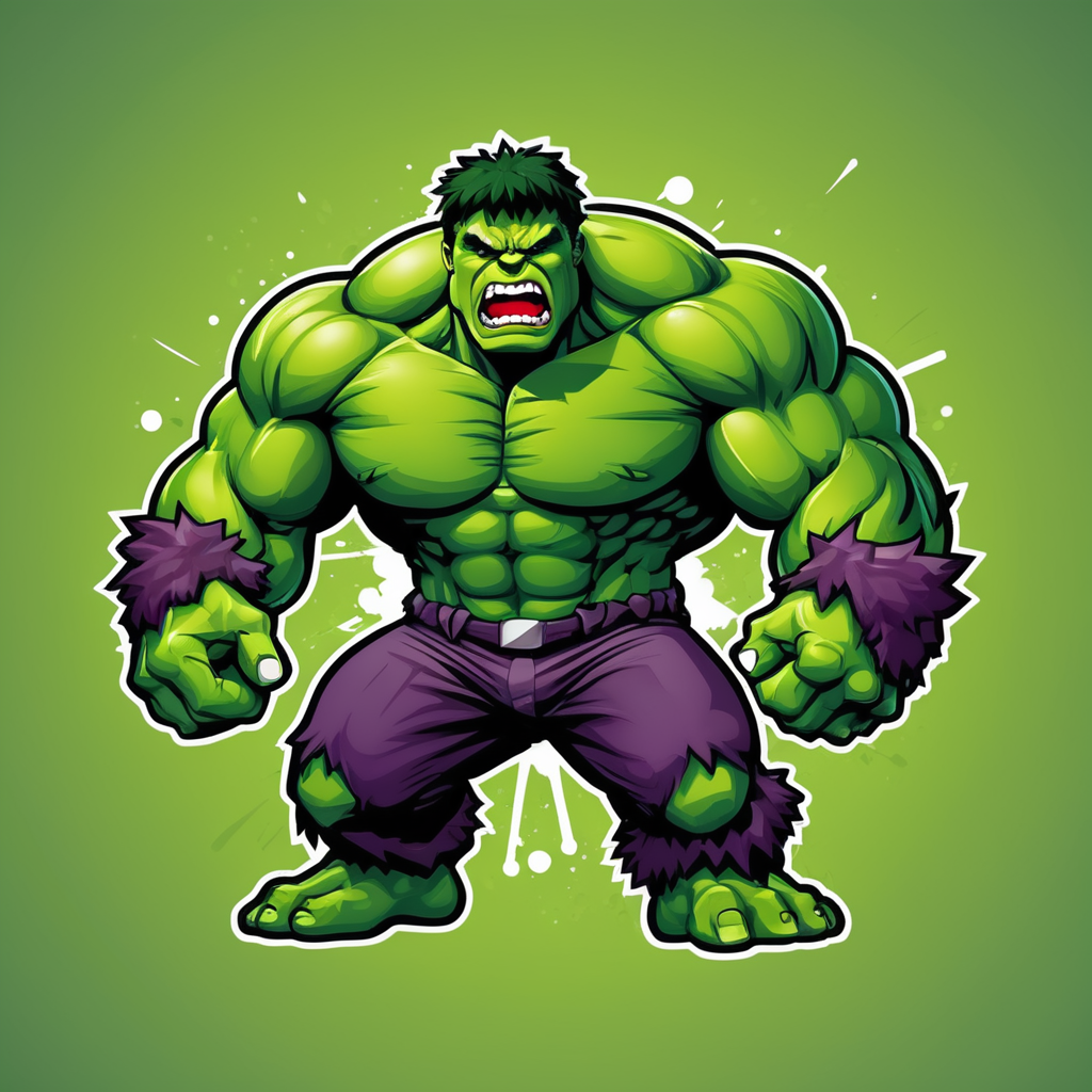 Vector Hulk smash mascot logo, e-gaming, bright colors, Gaming Logo, vector image