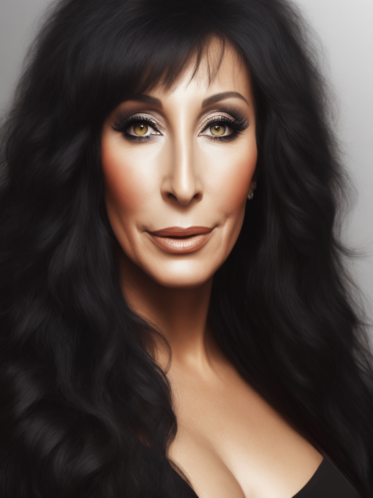 Cher, American singer, ultra realistic image