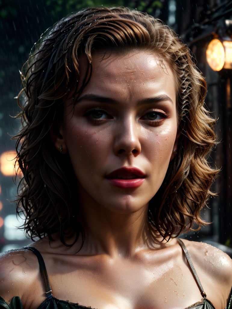 "beautifully demure Marilyn Monroe outside in the rain, pale skin, eyes wide open, shoulder length hair, brown eyes, alluring, revealing, blushing. Intricate details, HDR, beautifully shot, hyperrealistic, sharp focus, 64 megapixels, perfect composition, high contrast, cinematic, atmospheric, mid shot, photorealistic" "head and shoulders portrait, 8k resolution concept art portrait by Greg Rutkowski, Artgerm, WLOP, Alphonse Mucha dynamic lighting hyperdetailed intricately detailed Splash art trending on Artstation triadic colors Unreal Engine 5 volumetric lighting, steampunk engine"