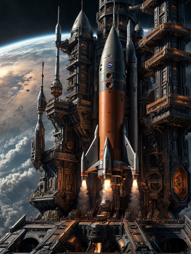 rocket, technology, it, innovation, 3d illustration