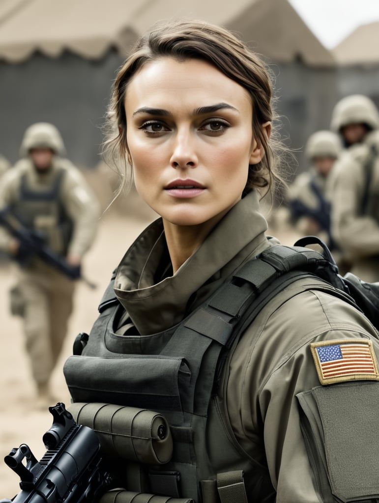 Keira Knightley as a Special Operations soldier