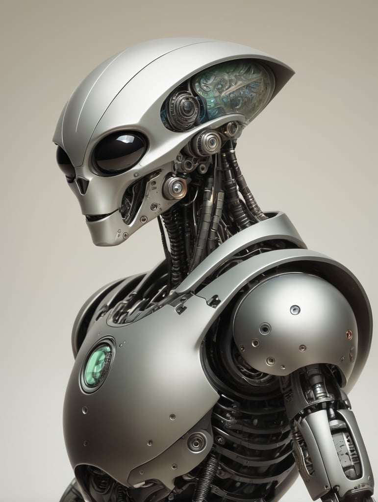 Half robot half alien real art