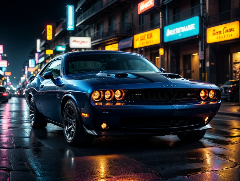 a super cool dodge challenger Modified car