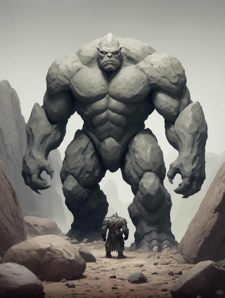 Golem, rock, monster