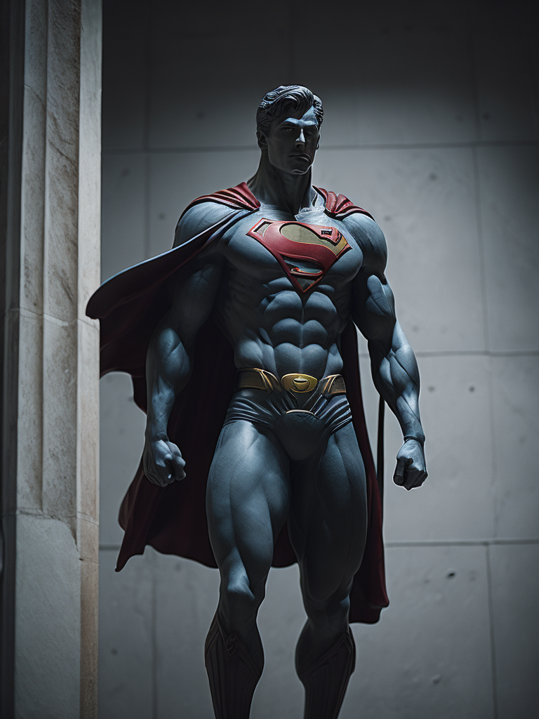 Marble statue of a Superman