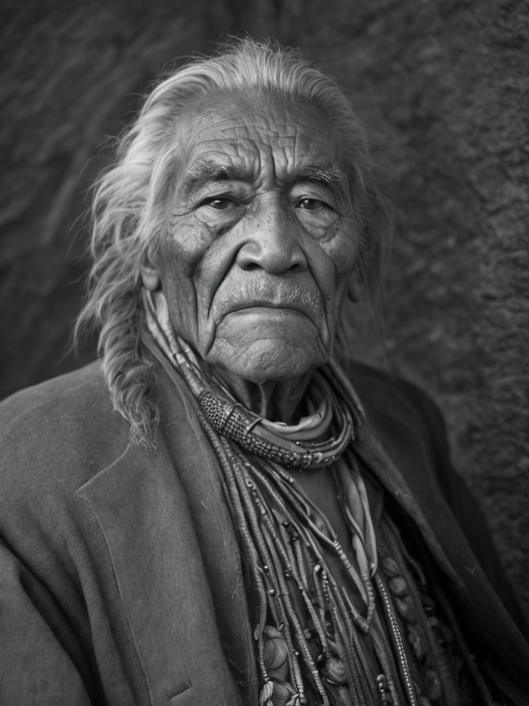 Canada's First Nations people, rare historical photo, black and white photography, a old man, redskin, native Americans
