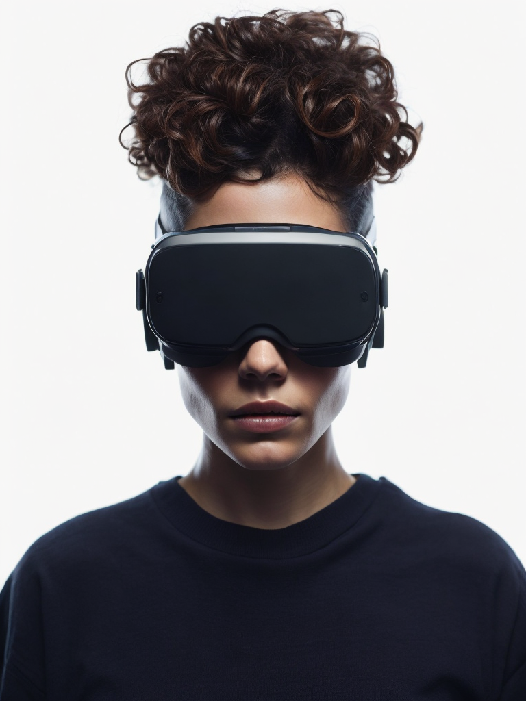 a women wearing VR Glasses