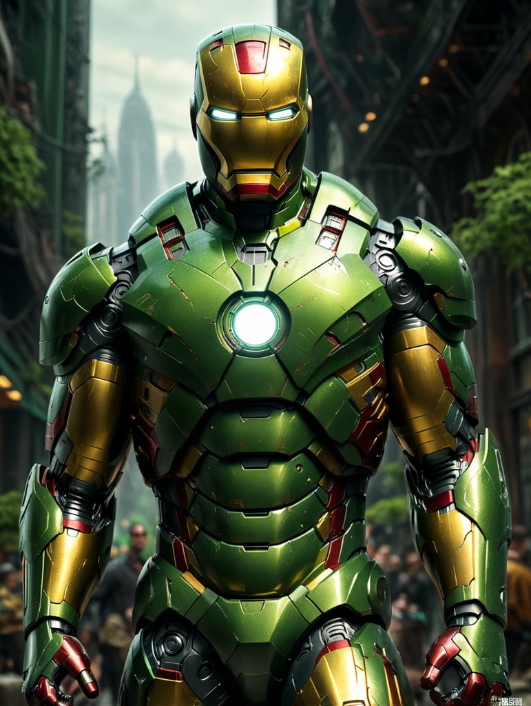 Iron man in green colour