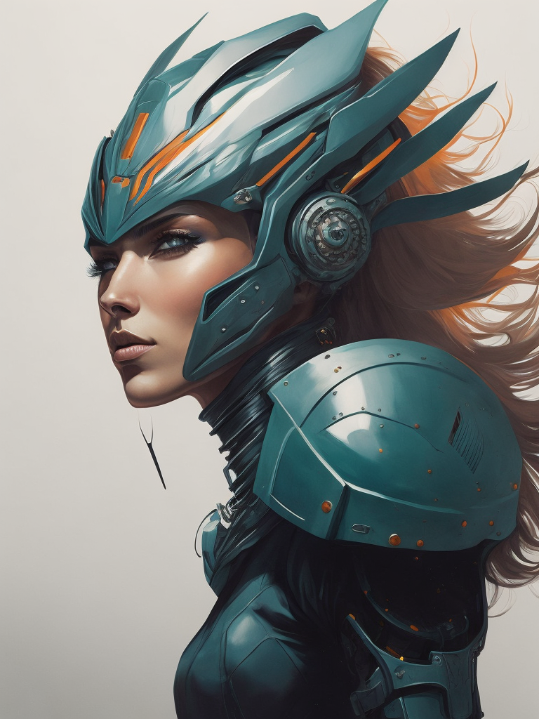 a woman in a futuristic costume with spikes on her head and a helmet on her head Avant-garde Fashion