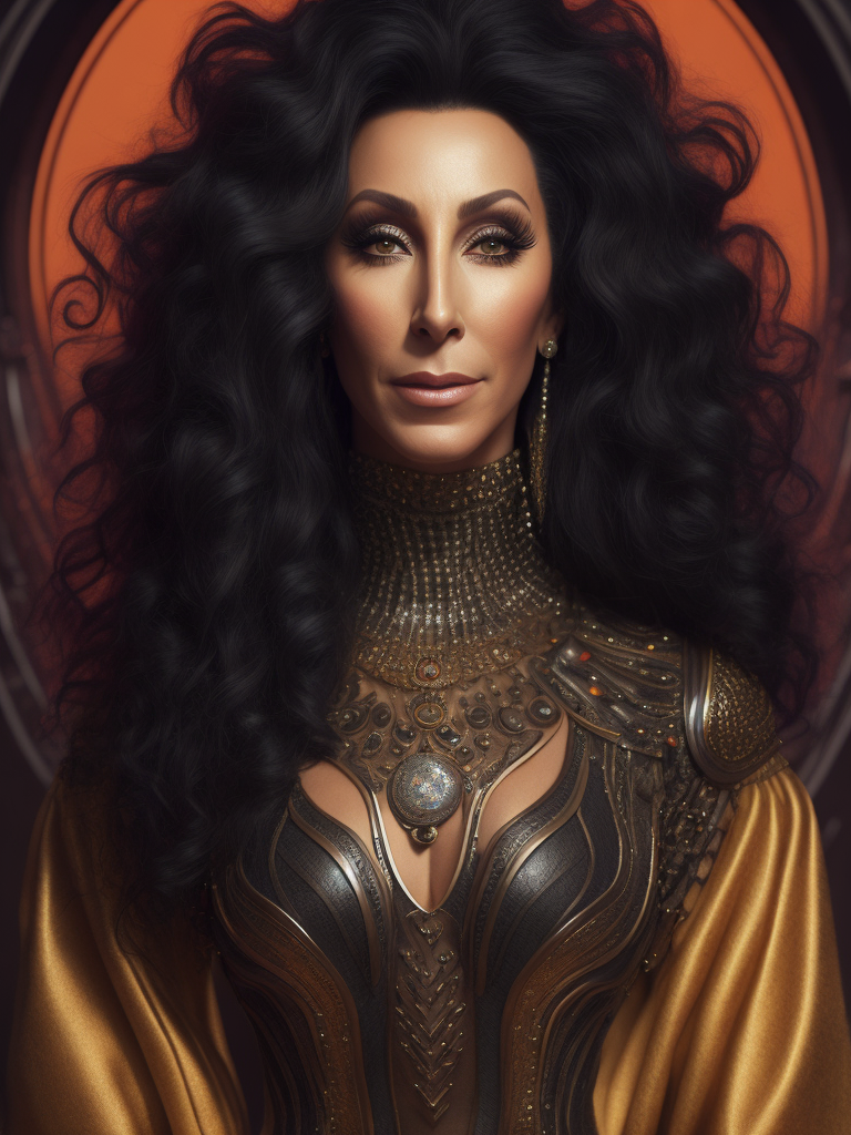 Cher, American singer, ultra realistic image