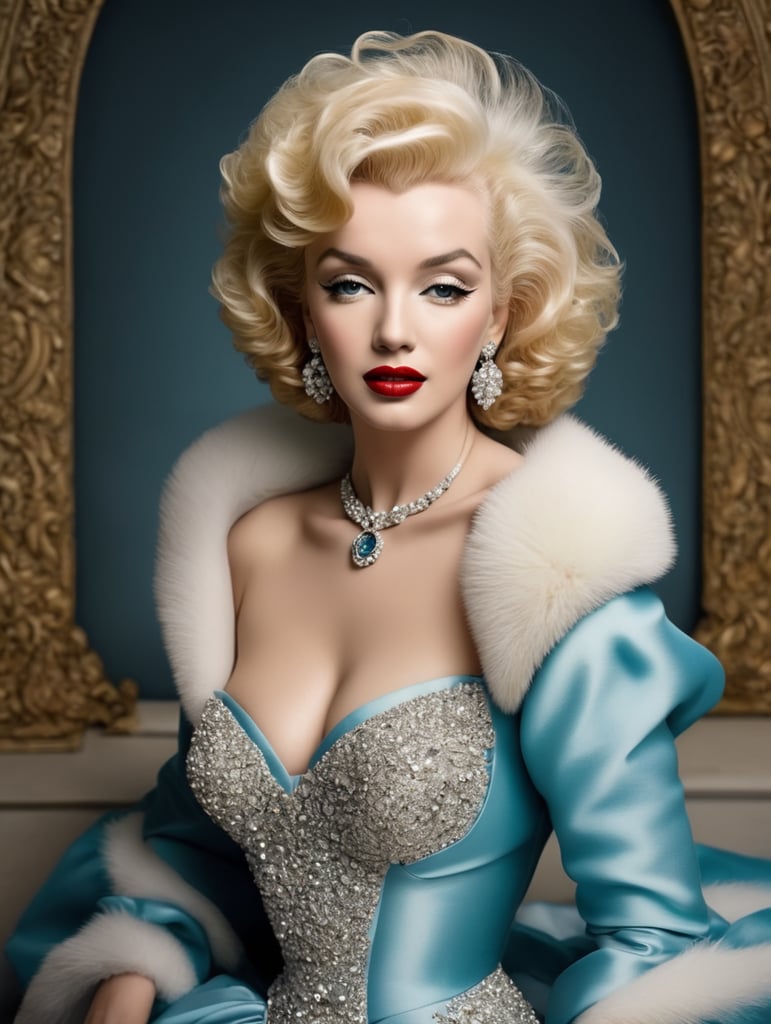 "Marilyn Monroe on vogue Magazine, editorial photoshoot