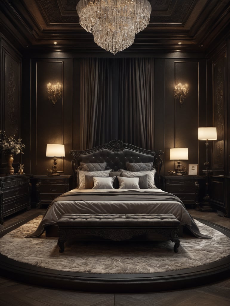 podium for displaying beds in a beautiful modern day bedroom