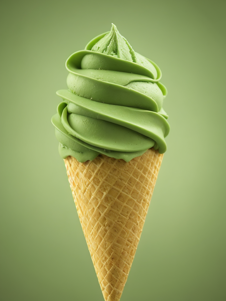 green ice cream cone