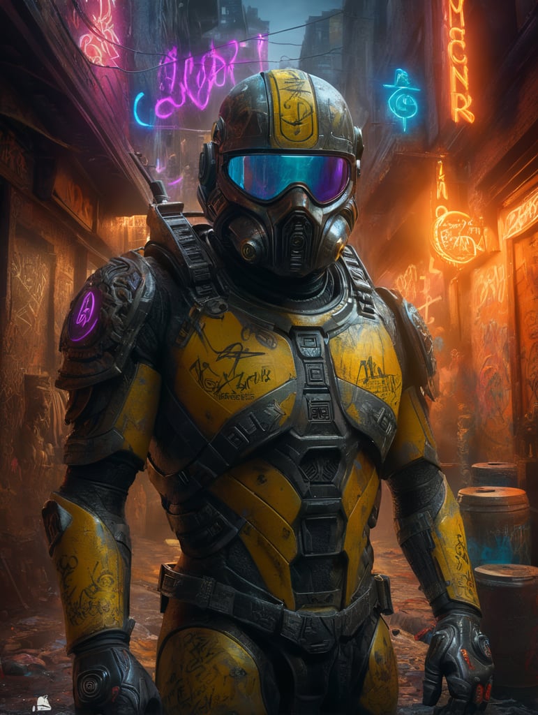 graffiti, neon, magic, artist