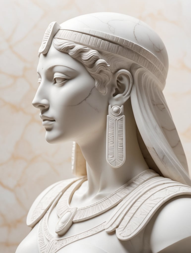 Cleopatra marble statue