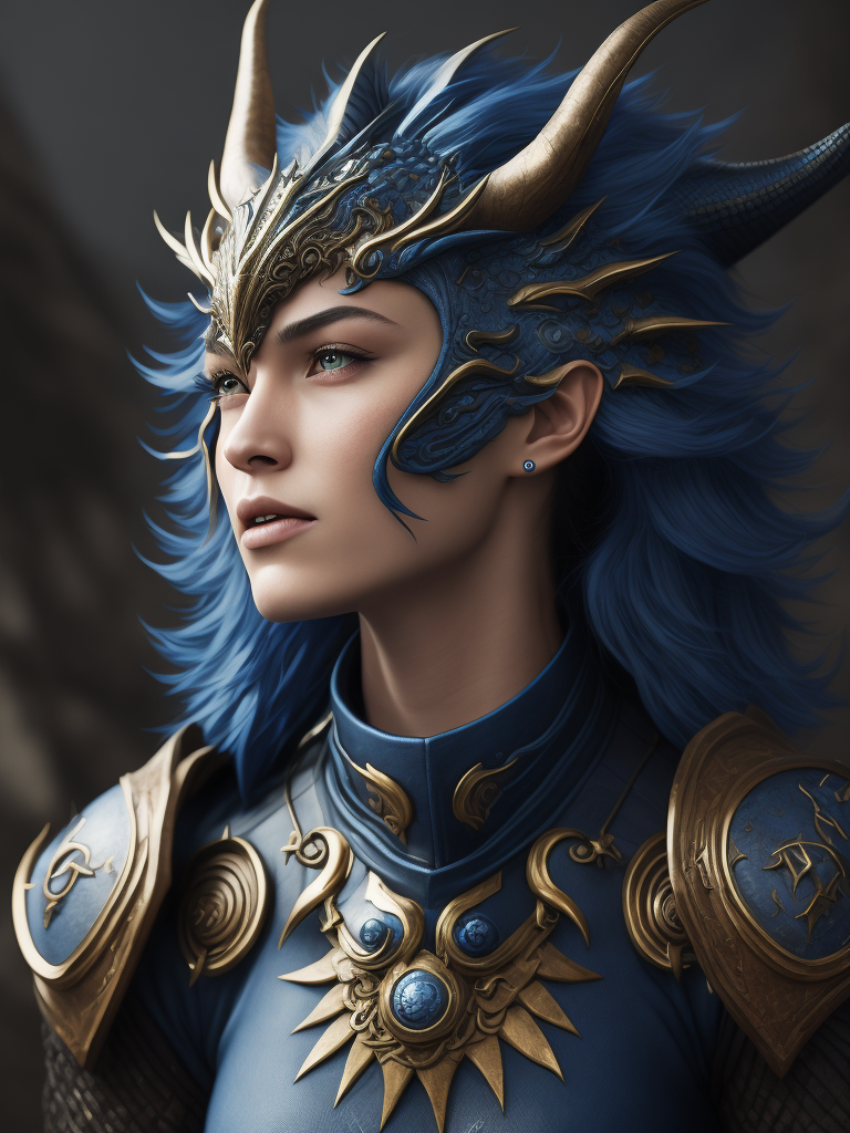 Girl like a blue dragon