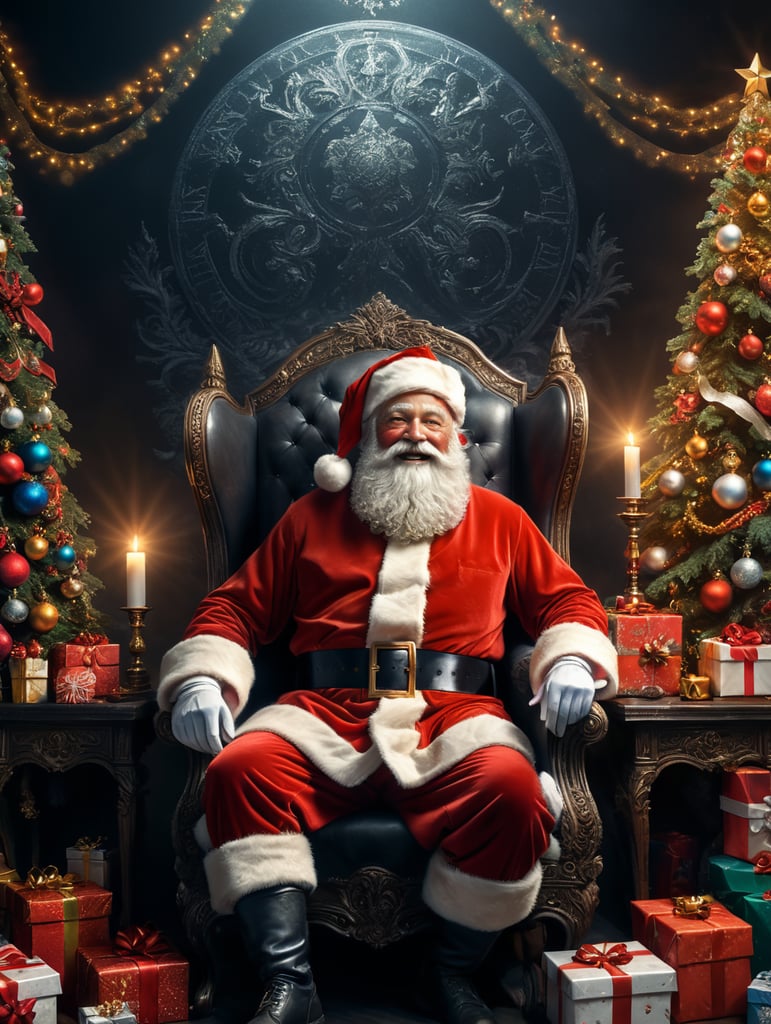 Happy New Year 2024, Holiday mood, Santa on the cover of Vogue