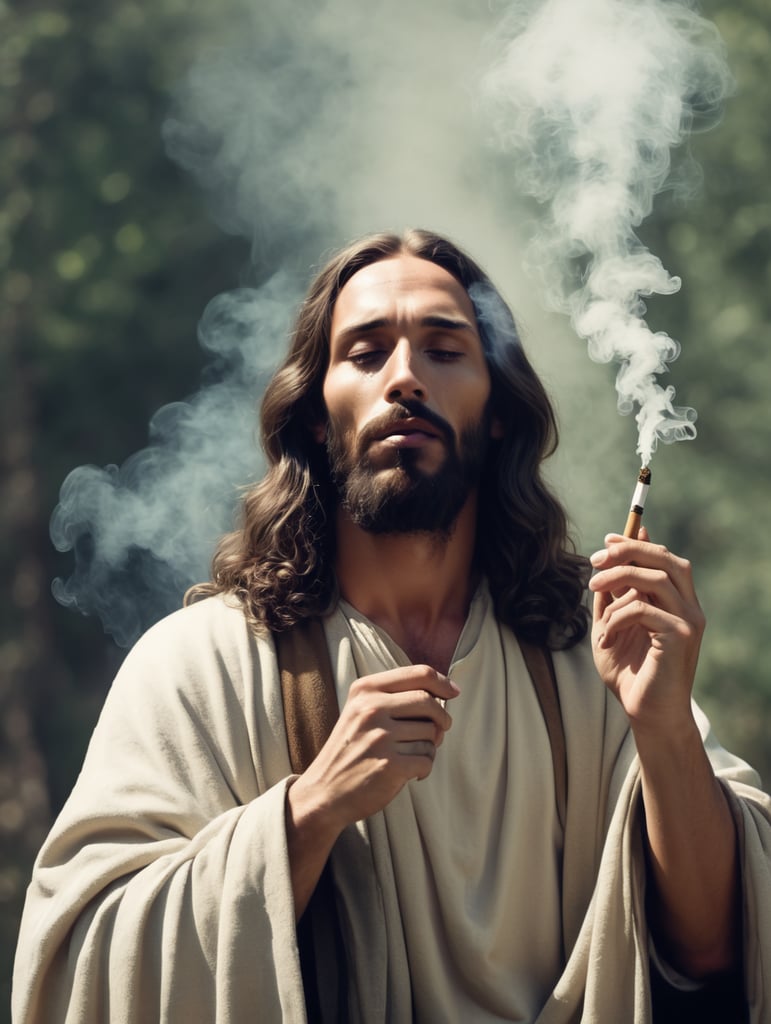 jesus smoking weed