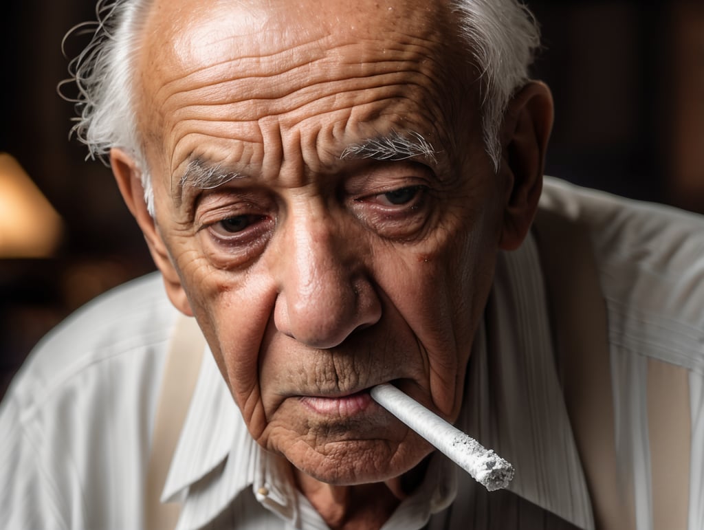 95-yr-old man snorting cocaine