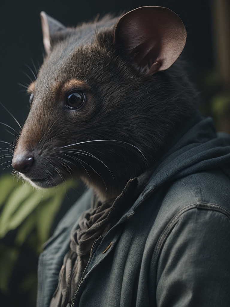 Premium Free ai Images | man with rat head