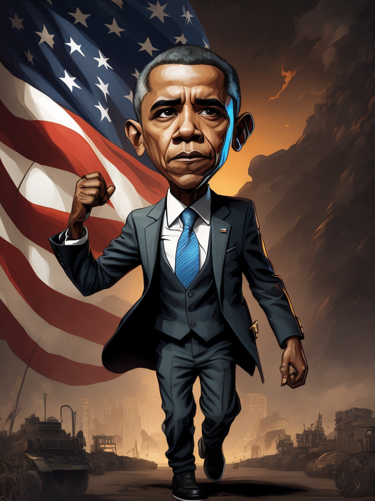 Obama illustrated by Skottie Young