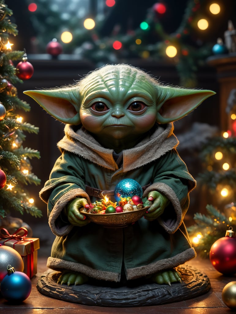 Make baby Yoda Christmas