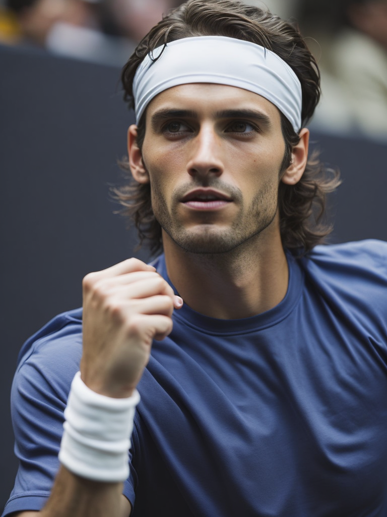 a man tennis player, wearing blue t-shirt, wimbledon