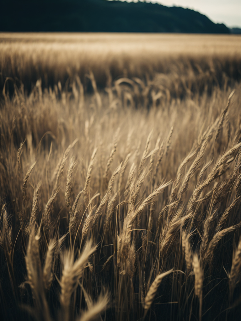 Blurred landscape wheat field
