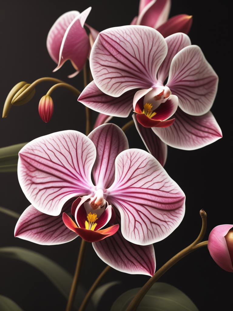 красивые цветы яркие пятнишки розовые орхидеи