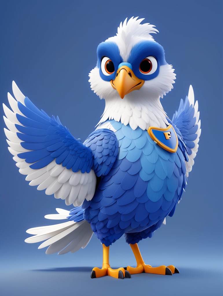 A Falcon bird wearing Fendi brand