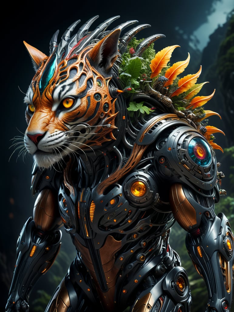 a simplified hybrid of human body having animal characteristics