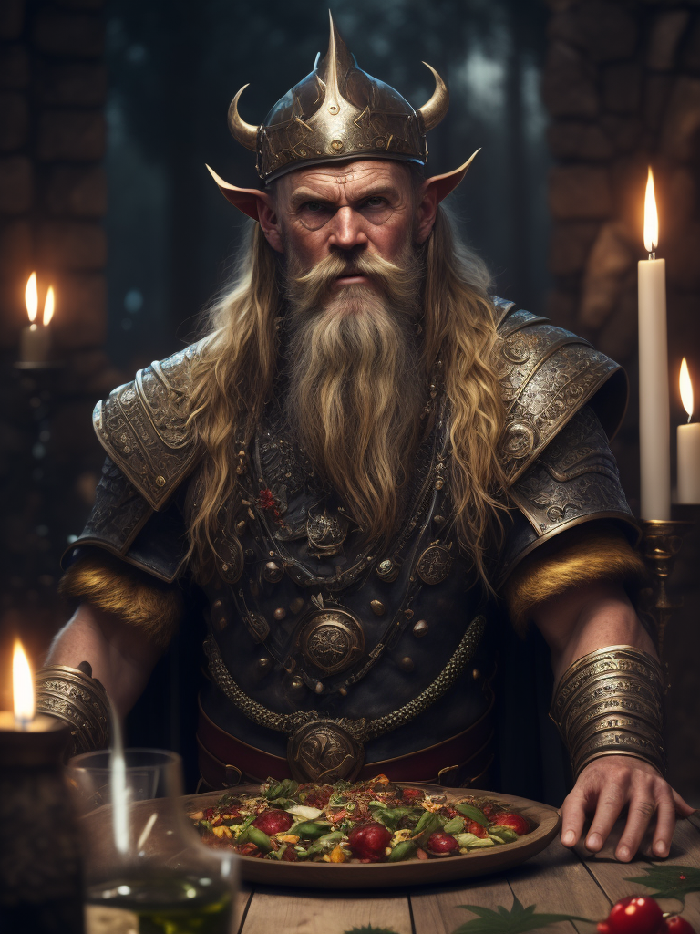 Party Viking smoking weed